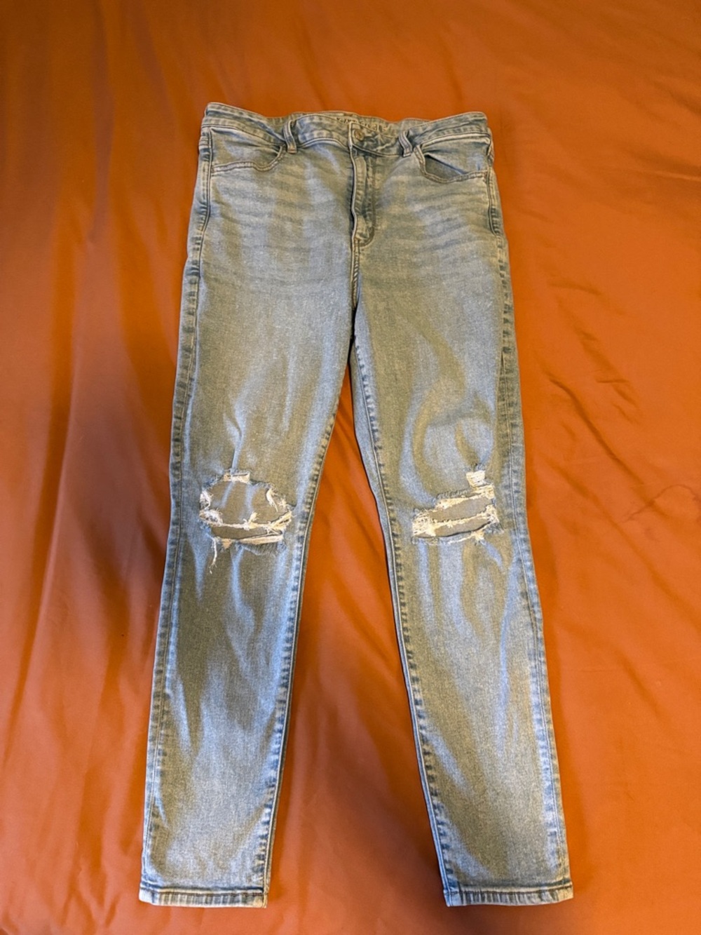 American Eagle Outfitters Light Wash Distressed Jeggings